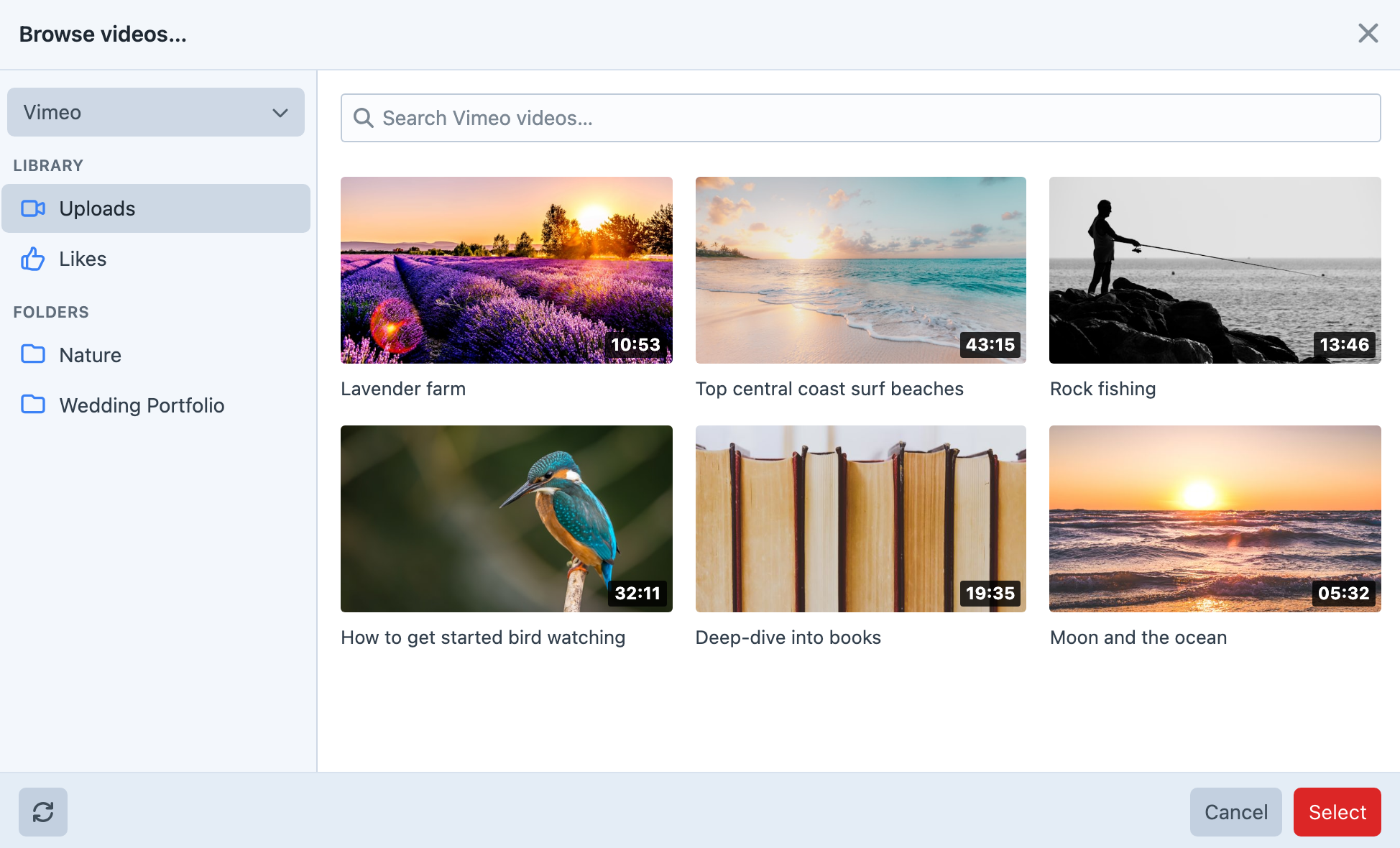 Video picker explorer