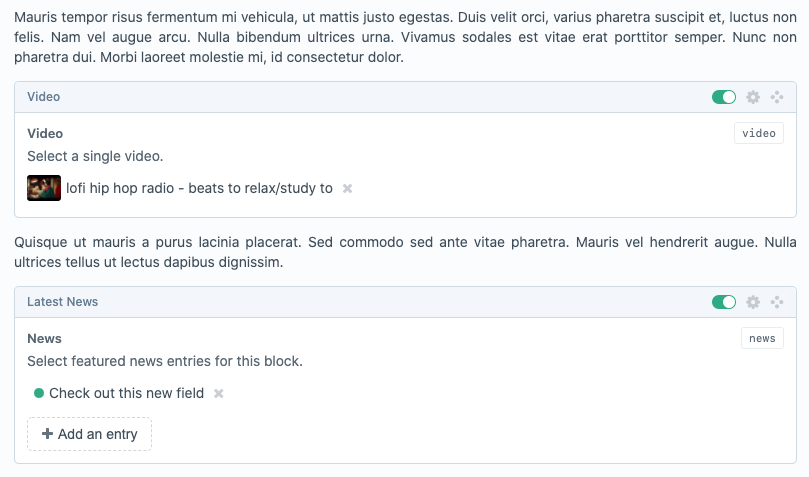 Vizy blocks