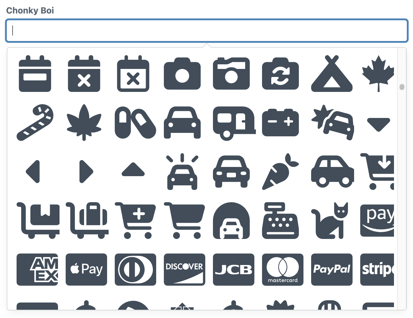 icon Picker - Bigger Icons