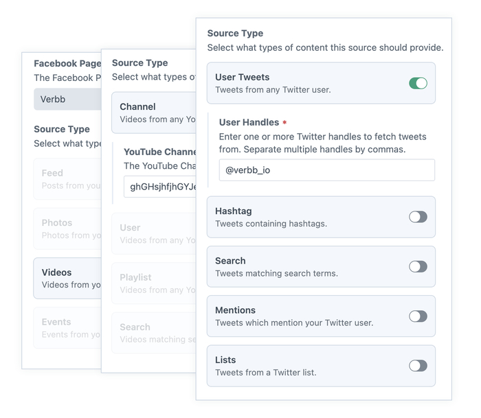 Social Feeds Types