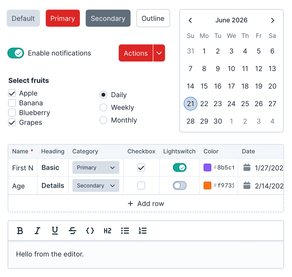 Plugin kit react components