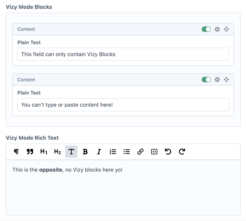 Vizy Editor Modes