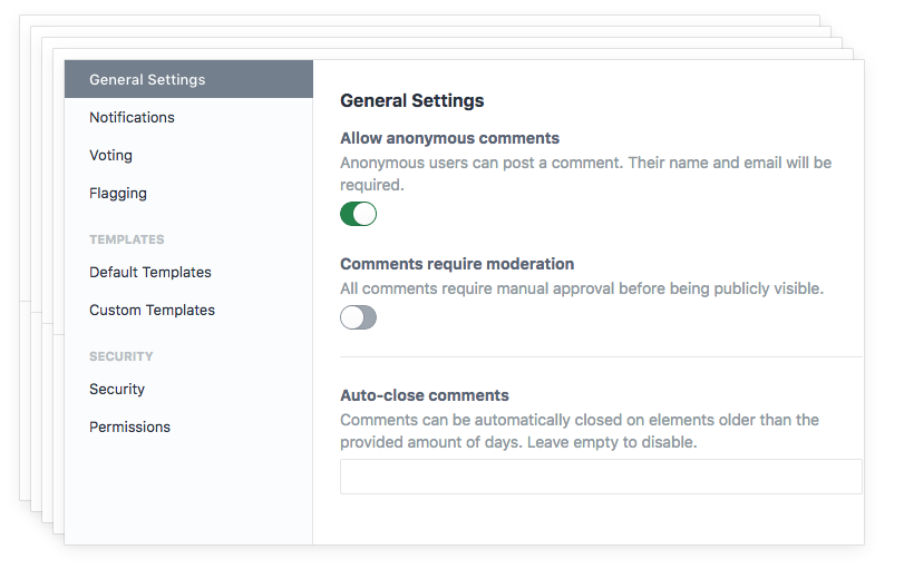 Comments Settings