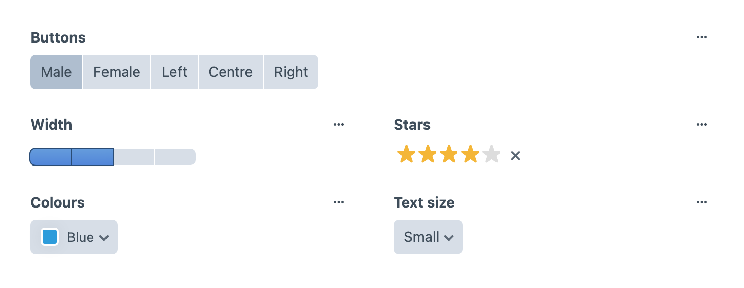 Button Box controls in an entry field layout
