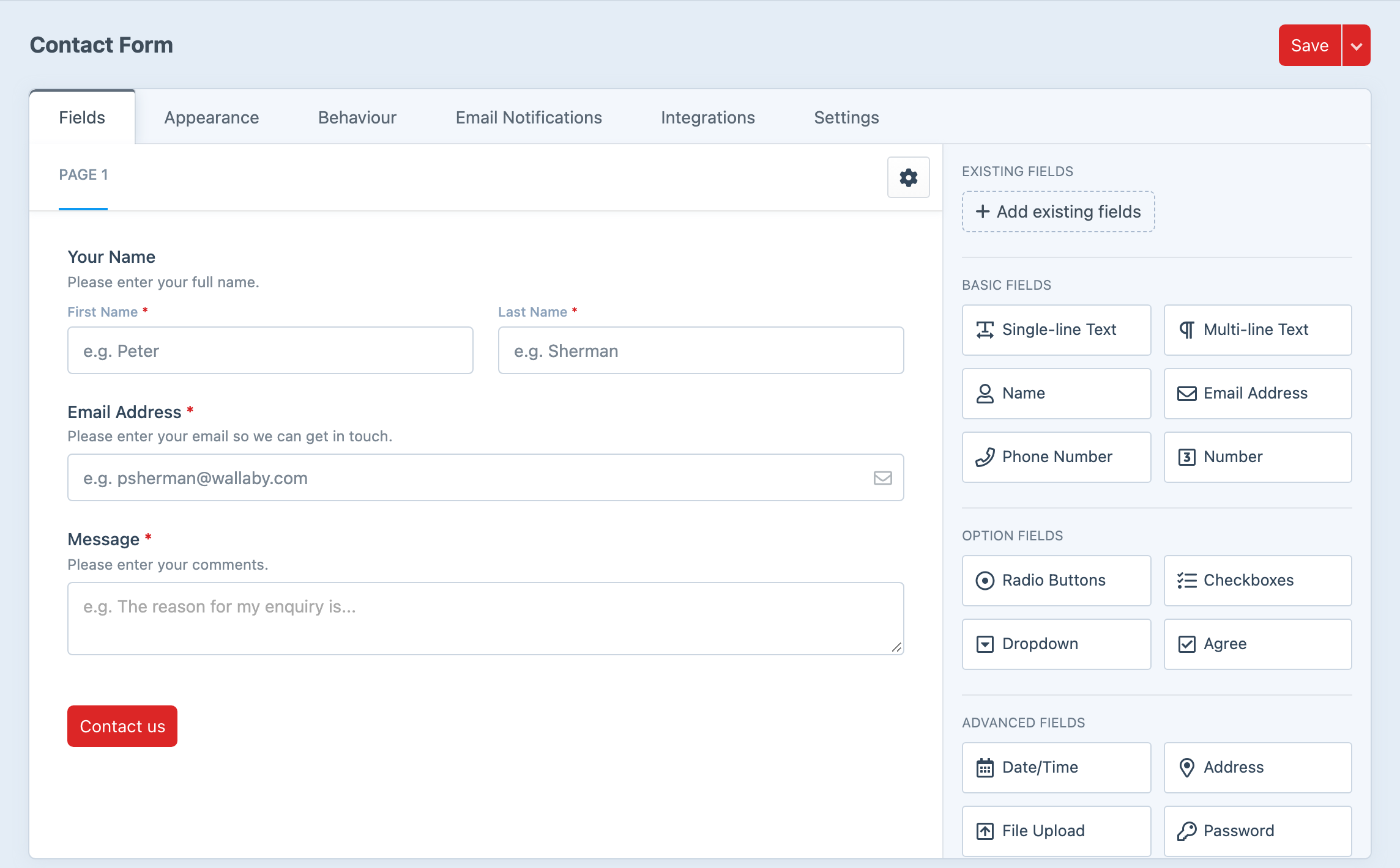 Building a form with Formie