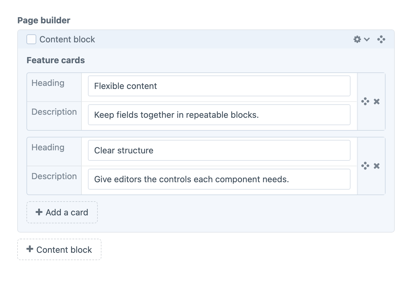 A Matrix block containing a nested Super Table field in Craft 4.