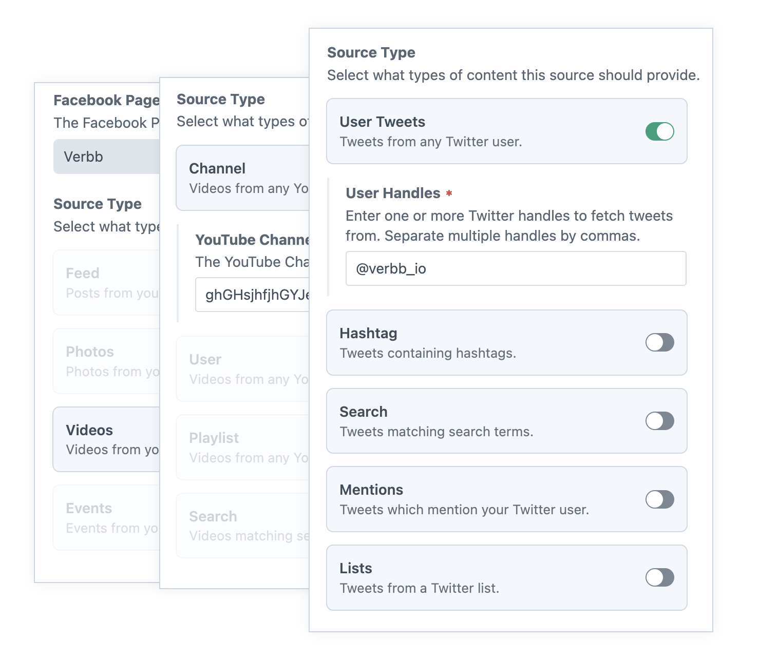 Social Feeds Types